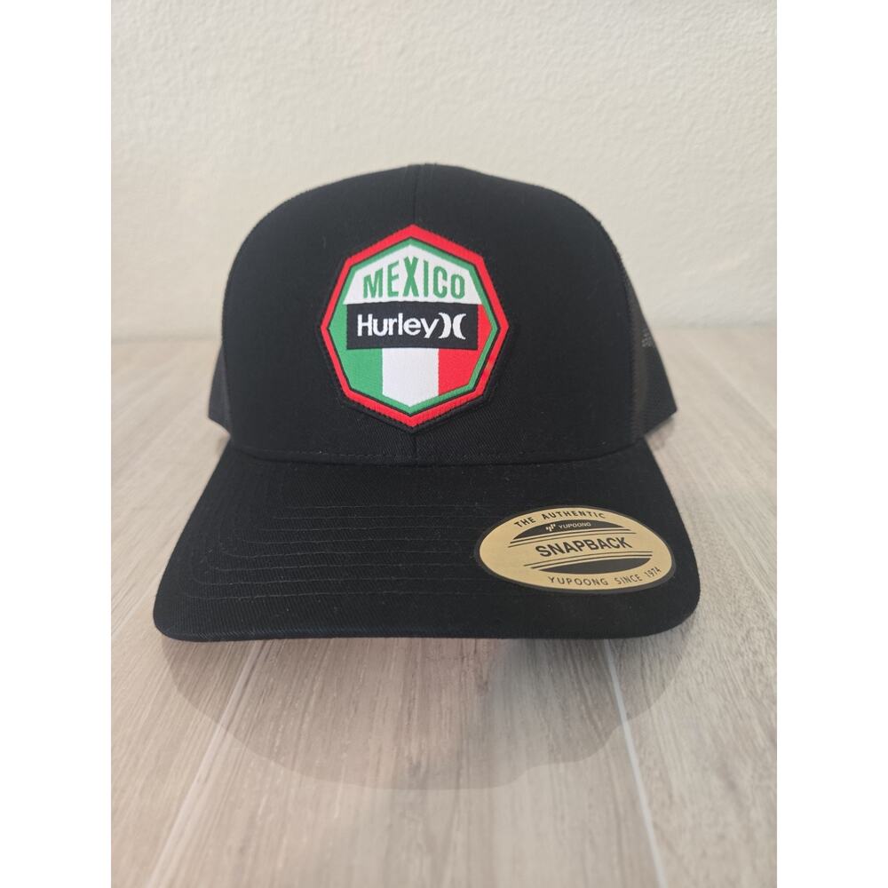 Hurley Mexico Colors Flag Patch Adjustable Snapback Trucker Hat Baseball Cap